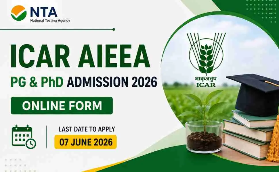 NTA ICAR AIEEA 2026 PG & PhD Entrance Application Form